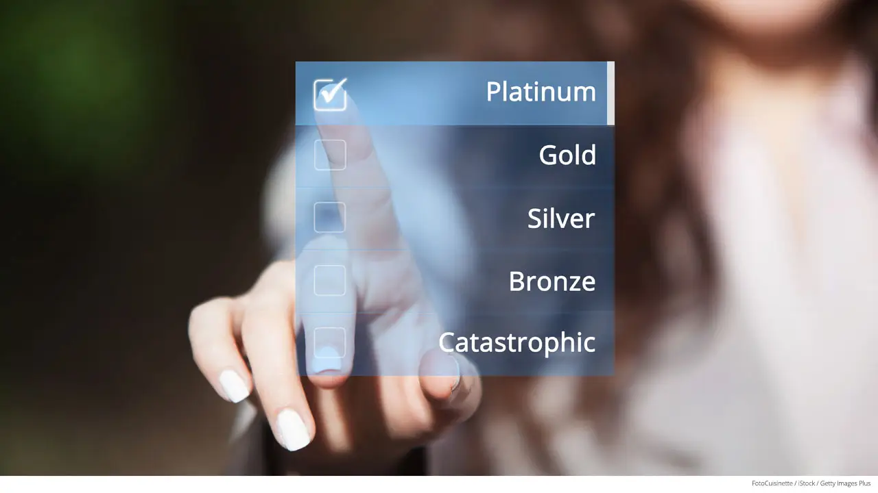 woman choosing platinum plan